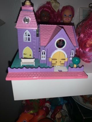 Vintage Polly Pocket Wedding Chapel With Figures