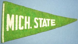 Old Vintage Antique 1936 - 1938 Bf3 Michigan State Spartans Football Pennant H166