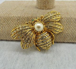 Rare Joan Rivers Simulated Pearl Forever In Our Memory Bee Pin Qvc