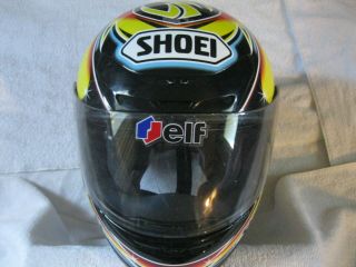 Awesome Rare Mens Shoei/ Elf Rocket Man Motorcycle,  Racing Helmet Sz M 58cm