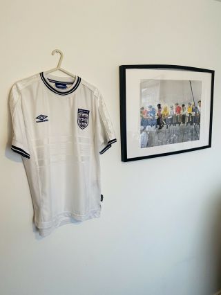 England Umbro Home Football Shirt 1999/2000 Size Medium Authentic Rare