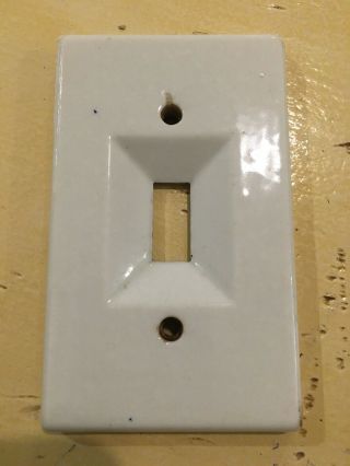 Vintage Single Switch White Porcelain Light Switch Cover