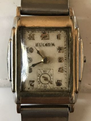 Vintage 1936 Bulova Wrist Watch For Repair Or Parts