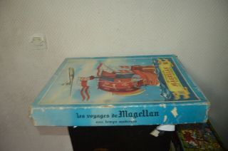 RARE JEU LES VOYAGES DE MAGELLAN AUX TEMPS MODERNE VINTAGE 1960/70 GAME BOARD 3