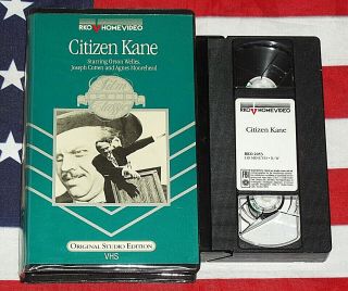 Citizen Kane (vhs,  1941) Orson Welles,  Joseph Cotten,  Rko Home Video Rare Usa
