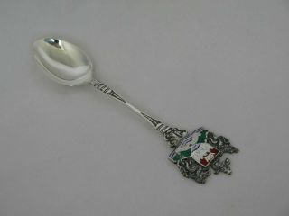Vintage Sterling Silver & Enamel Hong Kong Souvenir Spoon Jn - 30