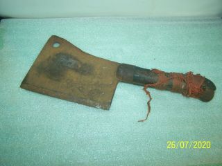 Antique B A Stevens Extra Tool Steel Meat Cleaver Heavy 6 Inch Blade