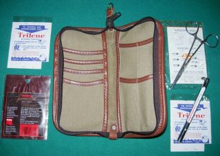 Vintage L L Bean Fly Fishing Wallet Pliers Water Temperature Gauge And More