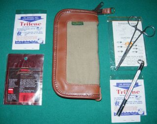 Vintage L L Bean Fly Fishing Wallet Pliers Water Temperature Gauge and more 2