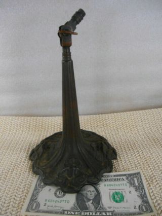 Antique Art Nouveau Cast Iron Lamp Base Rb Co 9344 Swivel Adjustable Socket Top