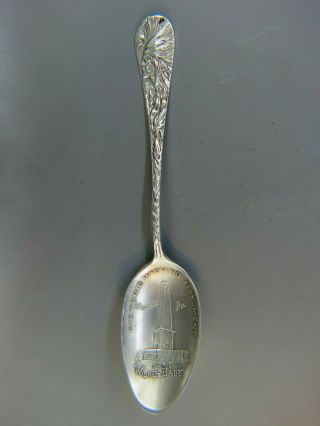 Wyoming,  Pennsylvania Sterling Souvenir Spoon Indian Handle