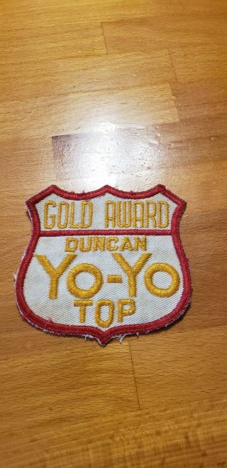 Rare Vintage Duncan Yo - Yo Top Gold Award Patch