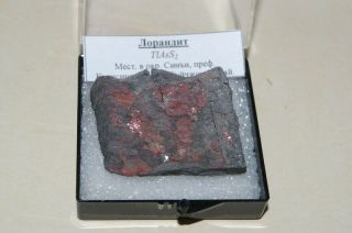 Very Rare Lorandite Plus Lanmuchangite From China Great Thallium Mineral