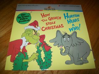 How The Grinch Stole Christmas/horton Hears A Who Laserdisc Ld Dr.  Seuss Rare