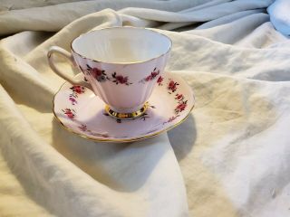 Vintage Ridgway " Colclough " Light Pink Tea Cup And Saucer