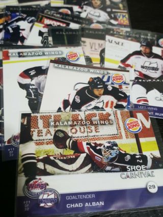 Kalamazoo K Wings Hockey Card Team Set Burger King Uhl 2003 Rare