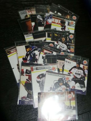 Kalamazoo K Wings Hockey Card Team Set Burger King UHL 2003 rare 2