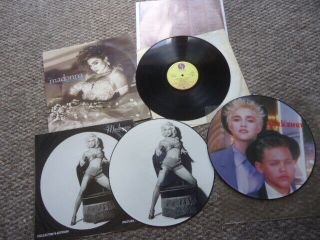 Joblot X4 Rare Madonna Uk Vinyl Lp,  Deeper Picture Disc,  Like A Virgin,  80s Pop