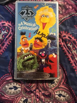Sesame Street 25th Birthday: A Musical Celebration (vhs,  1993) Video Oop Rare