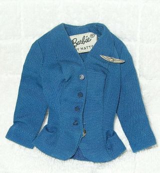 Vintage Barbie American Airlines Stewardess Jacket Only With Wings
