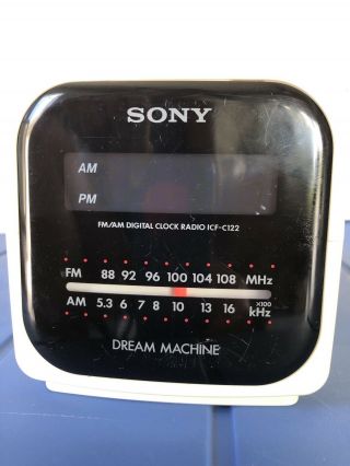 Sony Dream Machine Cube Digital Clock Radio Model No Icf - C122