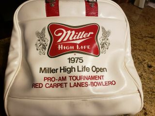 Vintage 1975 Miller Lite Open Brunswick Bowling Bag - Pro - Am Tournament.  Rare