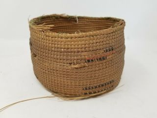 Antique Pima Basket W Handles Native American Art