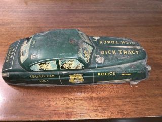 Antique Tin Litho Dick Tracy Squad Car No.  1 3