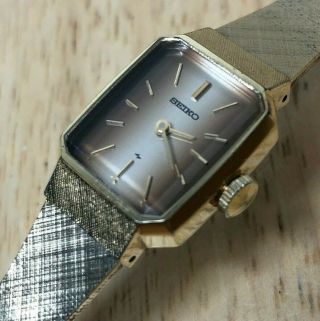 Vintage Seiko 11 - 3649 Lady 17 Jewel Gold Tone Hand - Winding Mechanical Watch Hour