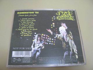 OZZY OSBOURNE - THANK GOD FOR OZZ - LIVE AT DONINGTON 86 ULTRA RARE PROMO CD 3