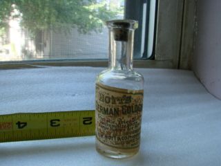 Antique Hoyts German Cologne Labled Bottle E.  W.  Hoyt & Co.  Lowell,  Mass