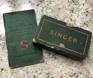 Box Of Antique Vintage Singer Sewing Machine Parts & Accessories
