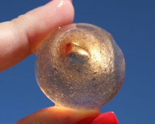 Rare Peach Partial Seaglass Topper Frosty From Sea Of Japan,  Russia