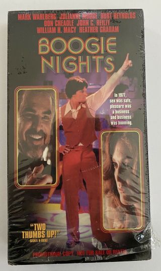 Boogie Nights Vhs 1999 Rare Promo Mark Wahlberg Cover Screener Demo Tape