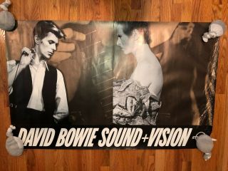 David Bowie Rare Vintage Promo Poster Sound & Vision Box Set Greatest Hits Ryko