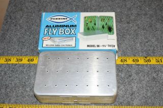 Vintage Perrine Model 98 Fly Rod Fishing Lure Box