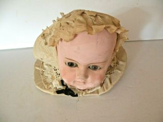 Antique German Paper Mache Doll Head Germany Early 1880 To 1915