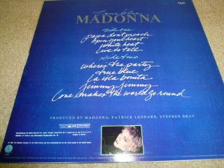 MADONNA - TRUE BLUE : South Korea vinyl LP : very rare/not promo 3
