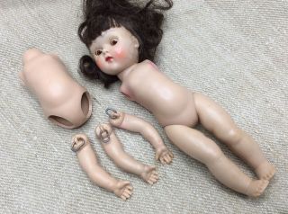 Vintage Vogue Ginny Doll Parts Legs Arms Torso Head