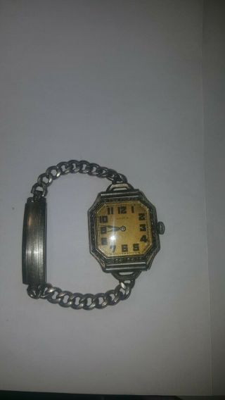 Antique Vtg Gruen 14k Gf Art Deco Watch Parts Repair15 Jewel /fahys Case Swiss