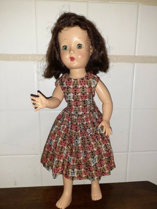 Vintage Effanbee Honey Walker Hard Plastic Doll 14 " Guc