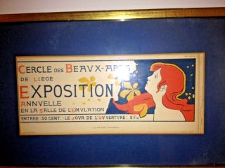 Cercle Des Beaux French Exposition Advertisement Poster 1897 G.  Boudet 1897 Rare