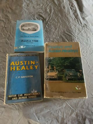 3 Rare Austin Healey Books,  First Editions Repair Manuals