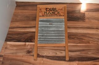 Vintage Dubl Handi Tin Washboard 18 " X 8.  5 " - Tin And Wood.