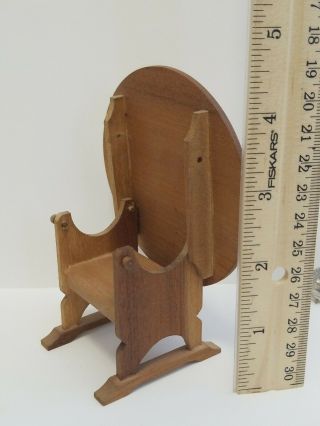 Vtg DOLLHOUSE Miniature TILT TOP Chair TABLE - By Shackman 3