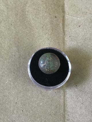 Csa Civil War Confederate Virginia State Seal Button.  Rare Estate Of Dan Poppen