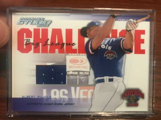 2003 Albert Pujols Game Worn Jersey Swatch Donruss Studio Baseball Card Rare