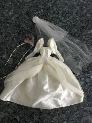 Vintage Barbie Wedding Gown,  Veil & Bouquet