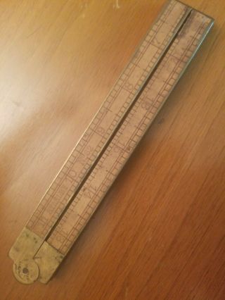 Antique Stanley Folding Ruler No 15,  No Caliper,  24 " Long