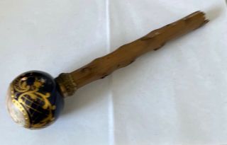 Wow 1800’s Cane Top Cherubs Angels Music Hand Painted Gold? Band